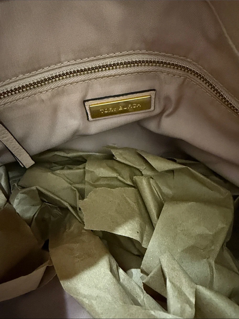 Tory Burch McGraw Blush Leather Chain-Handle Slouchy Shoulder Bag